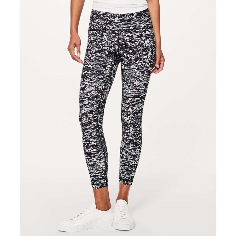 Lululemon Wunder Under Hi-Rise 10Tight 28" Liquid Platinum Alpine White 4